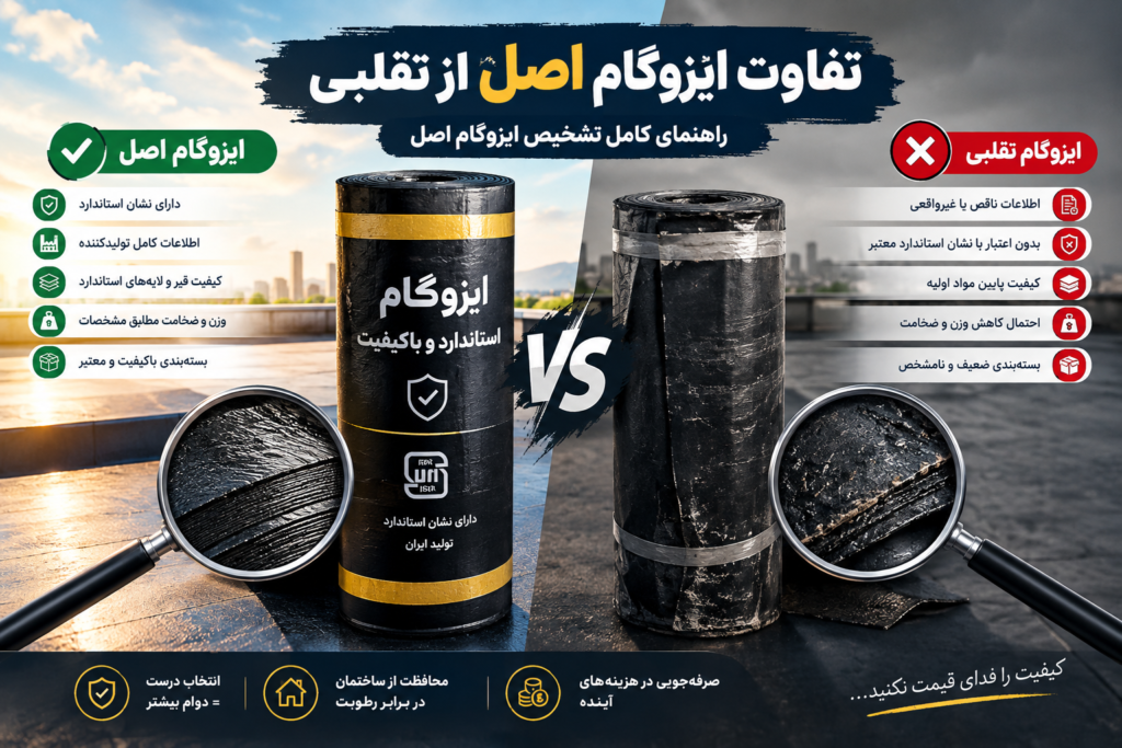 تفاوت ایزوگام اصل و تقلبی